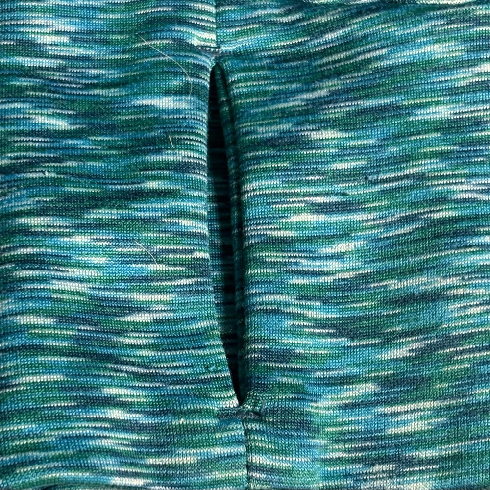 Athleta Blue Space Dye Zip Hoodie Size Large Athletic Workout Jacket - Picture 7 of 13